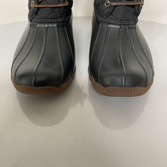Sperry Black Waterproof Duck Boots. Size 7.5 Women's - Picture 4 of 11